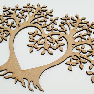 Wooden MDF Heart Tree of Life