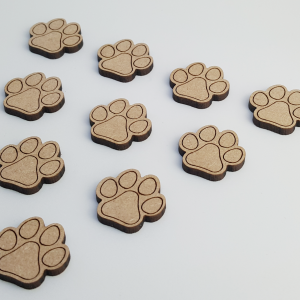 Wooden MDF Paw Print - Cat & Dog Shape