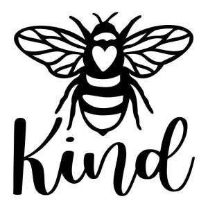 Bumble Bee Kind Heart Vinyl Decal Sticker Art