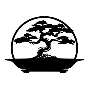 Bonsai Tree Vinyl Decal Sticker Art