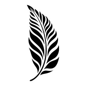 Feather Leaf Vinyl Decal Sticker Art x 2