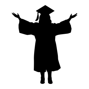 Female Student Graduate Vinyl Decal Sticker Art