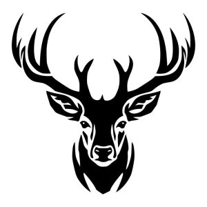 Deer Head Antlers 02 Vinyl Decal Sticker Art