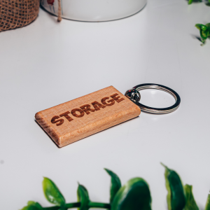 Storage Engraved Wooden Keyring